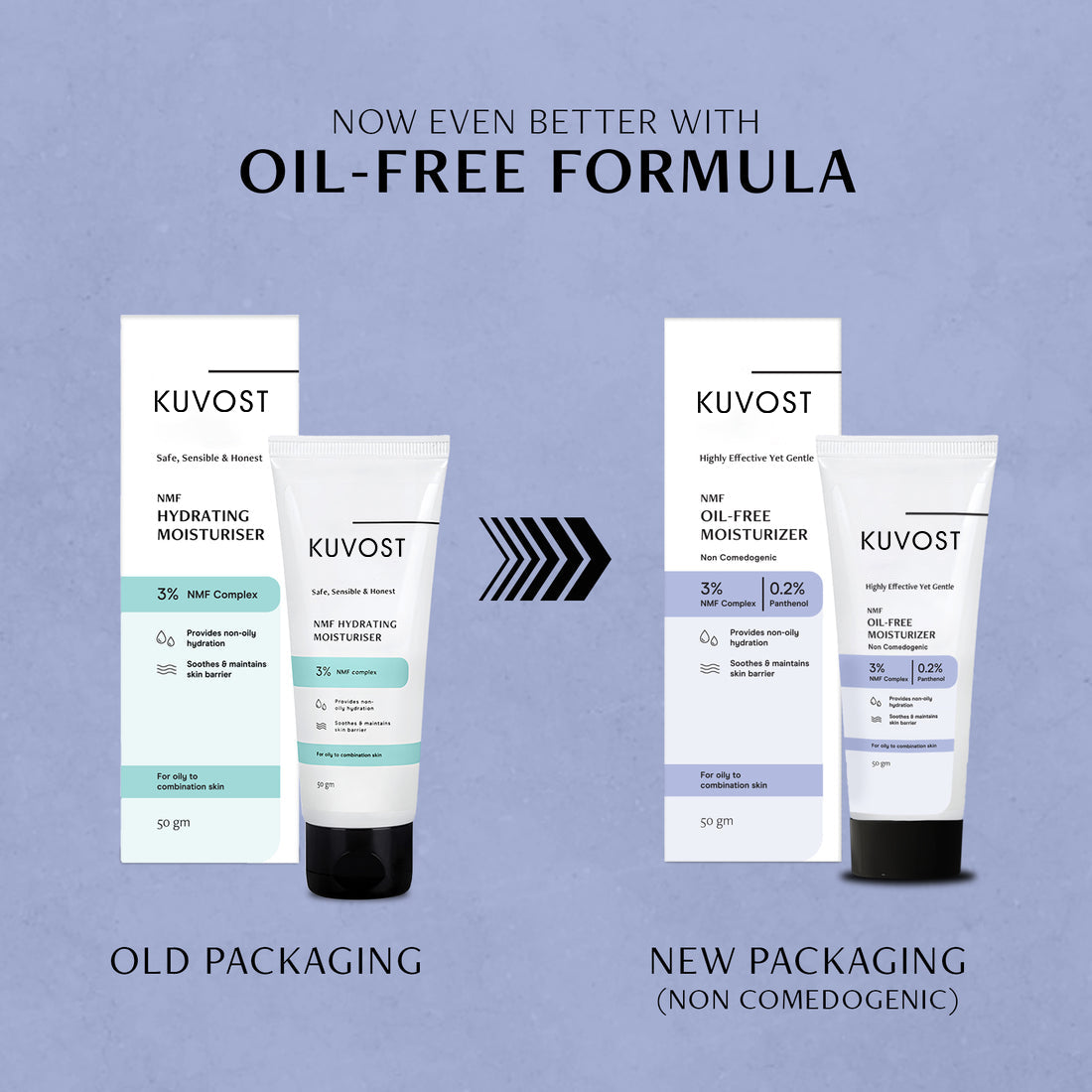 Oil-Free Moisturizer for Oily Skin - 3% NMF Complex + 0.2% Panthenol | Non-Comedogenic Moisturizer