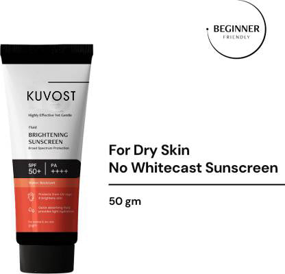 Fluid Brightening Sunscreen with spf 50+ - Prevents Tanning & Provides a Brightening effect
